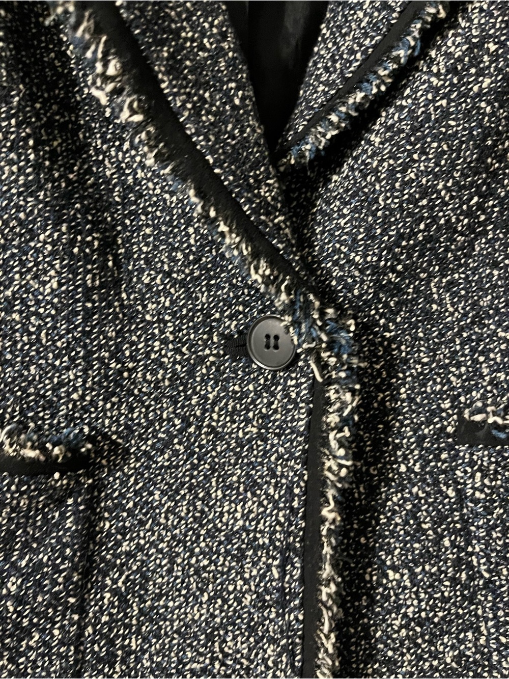 Anne Klein Style Black & White Tweed Women's Blazer Jacket - Picture 3 of 9